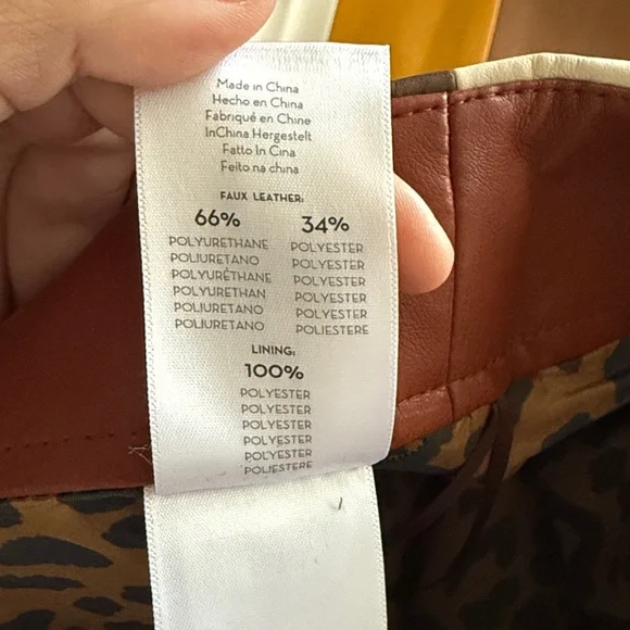 NWT MOTHER The Bits And Pieces Skirt Faux Leather Multicolored Size M 70s - Picture 12 of 15